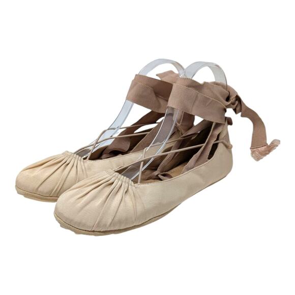 Christian Dior Spring 2019 ballet flat sneaker sneakerina ribbon ties pink 37 - Picture 5 of 15